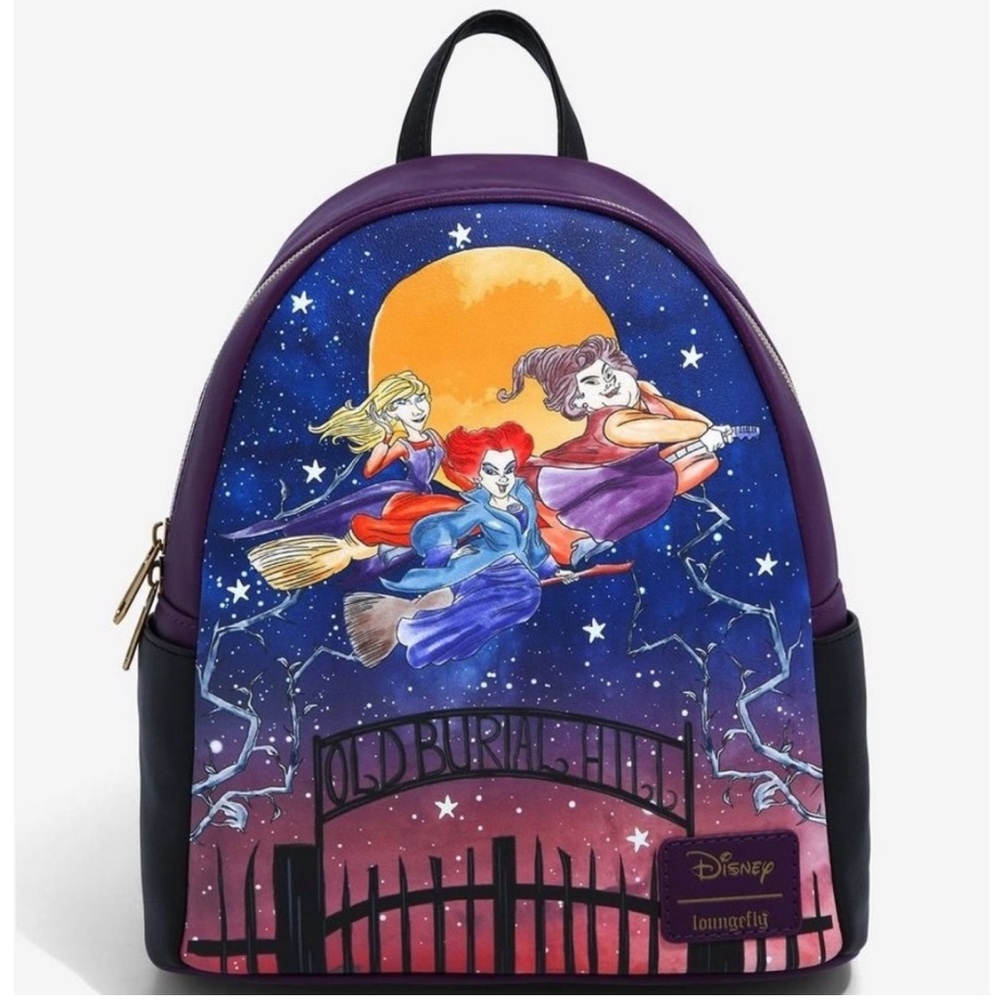 Loungefly Disney Hocus Pocus Cemetery Night Mini Backpack.